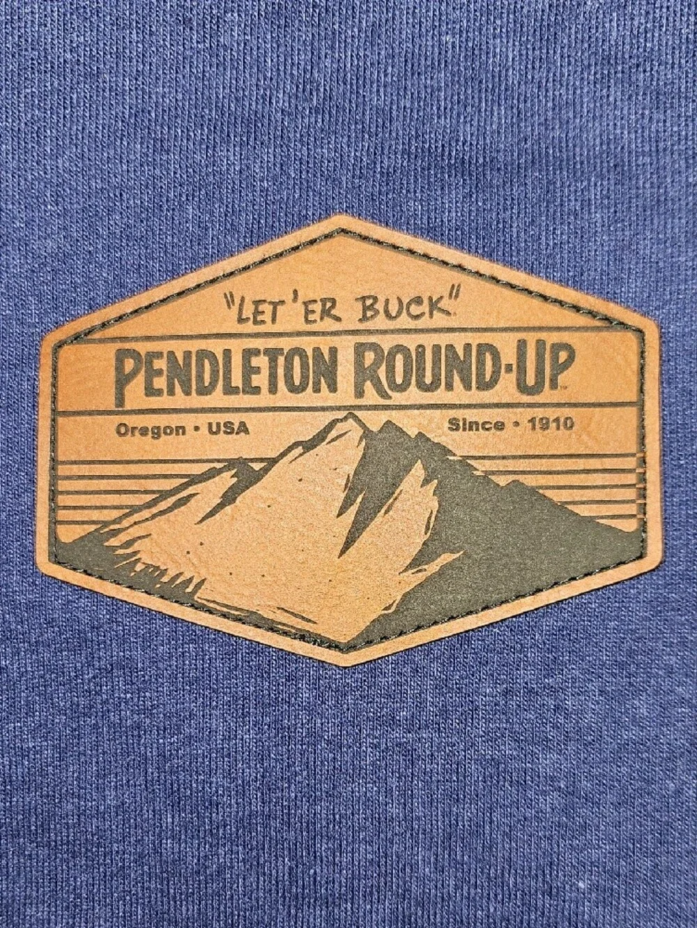Pendleton Round-Up Oregon Quarter Zip Sweatshirt XL Blue Western Pullover